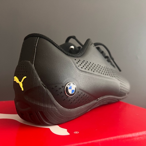 BMW Puma Black and Yellow Green Athletic Shoes - Picture 15 of 17